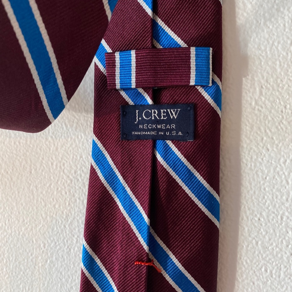 J. Crew Burgundy Repp Tie